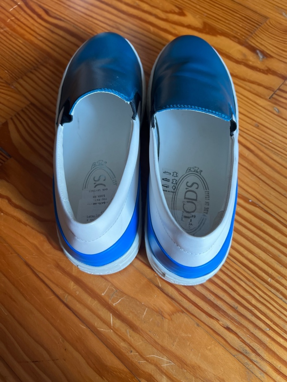 Tod’s women Slip-On Sneakers in Blue , aqua and White - Picture 3 of 5